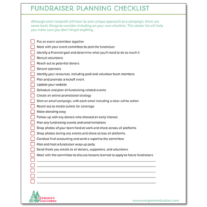 Fundraiser Planning Checklist